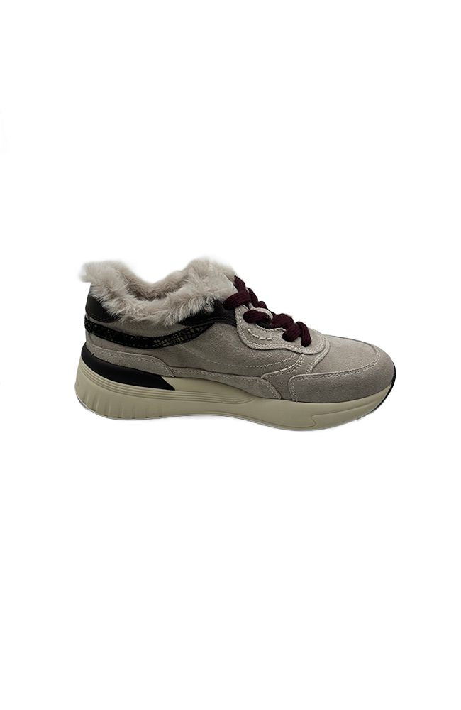 Beige Suede Sneaker