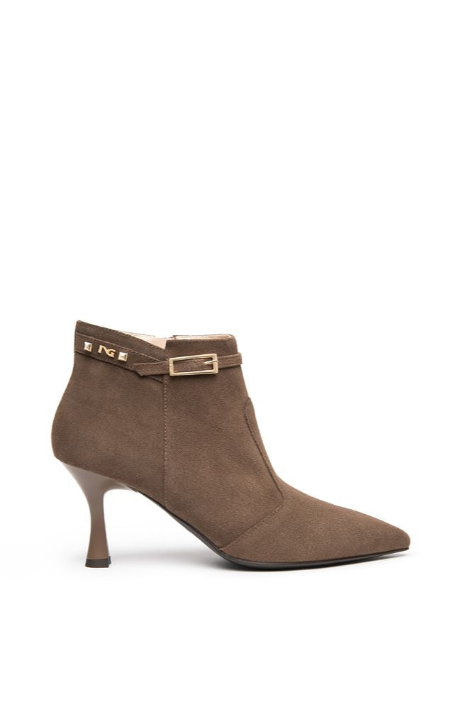 Bark Suede Heeled Bootie