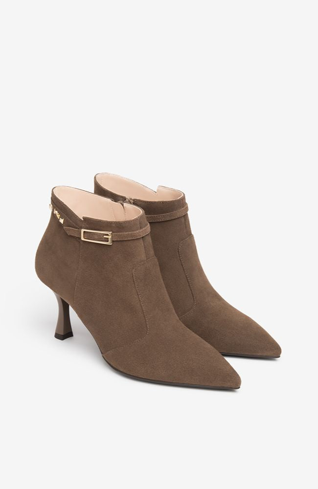Bark Suede Heeled Bootie