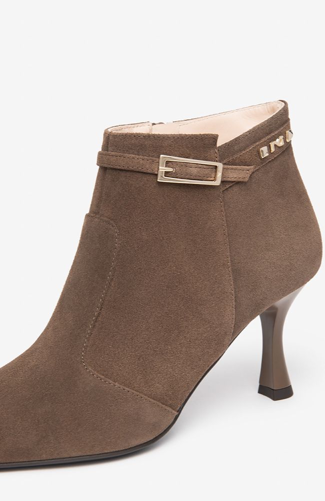 Bark Suede Heeled Bootie