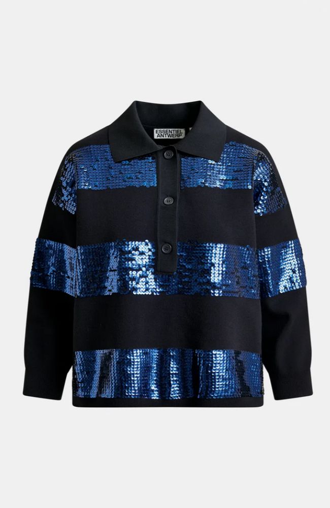 Illuminati Striped Sequin Polo