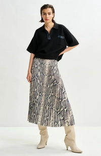 Indira Pleated Midi Skirt