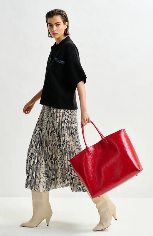 Indira Pleated Midi Skirt