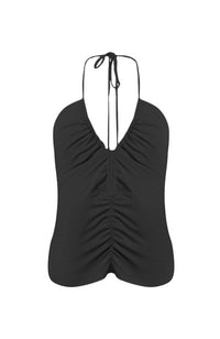Jersey Rushed Halter Top