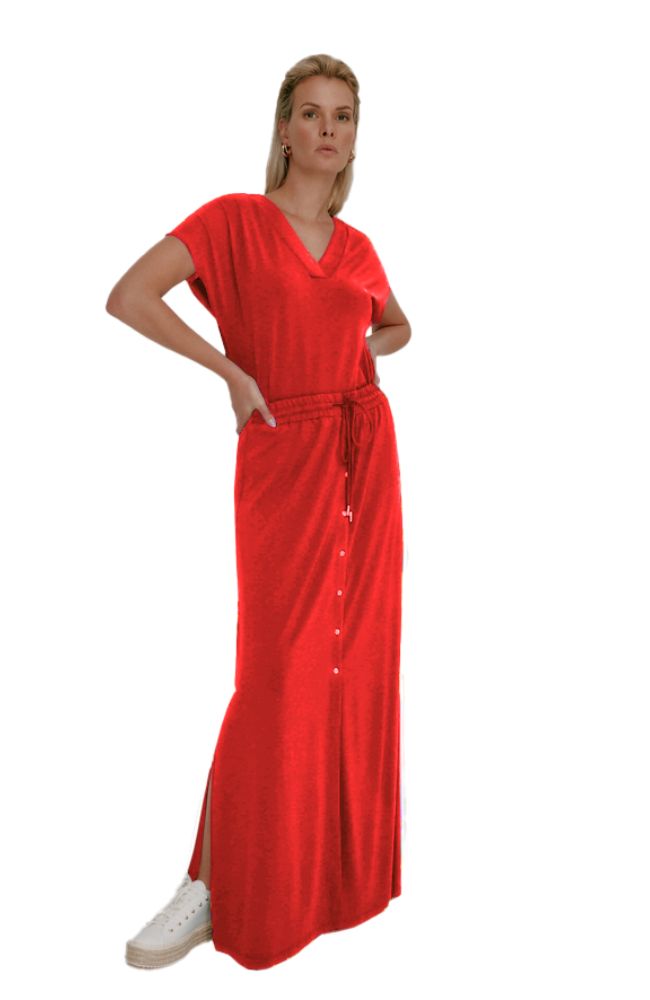 Elastic Waist Skirt with Cord