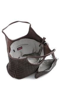 Isla Tote Chocolate Vegan Puckered Leather