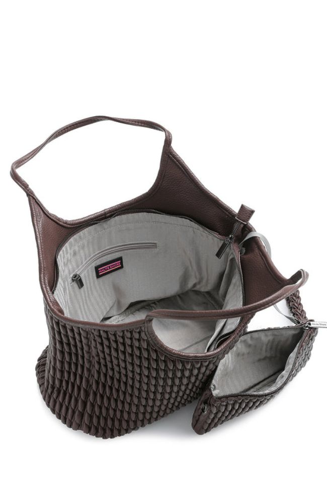 Isla Tote Chocolate Vegan Puckered Leather