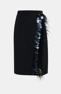 Ivil Embellished Feather Skirt