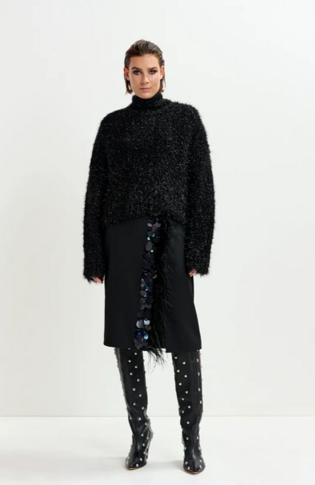 Ivil Embellished Feather Skirt