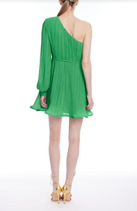 One Shoulder Pleated Dress