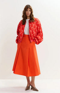 Jaelyn Deep Pleat Midi Skirt