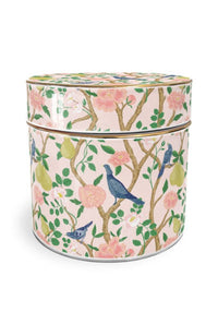 Pink Birds Ceramic Storage Jar
