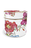Red Flora Ceramic Storage Jar