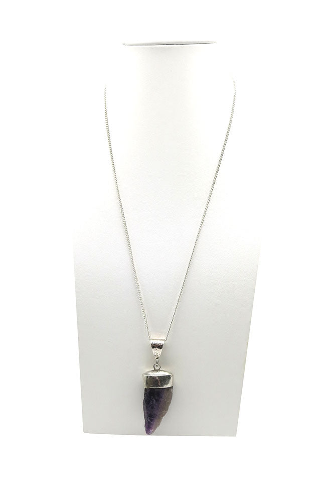 Amethyst Little Square Necklace