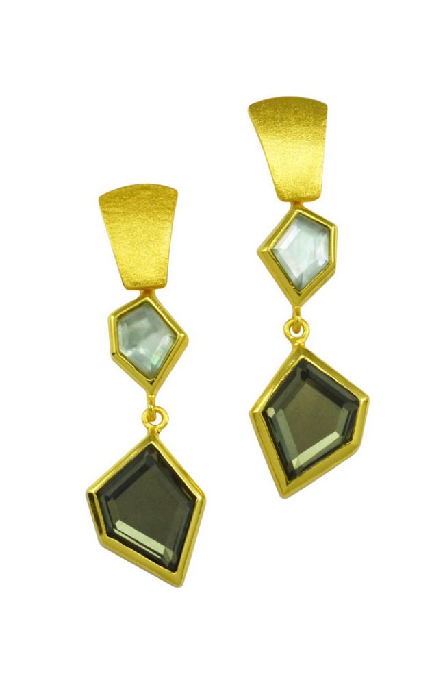 Kalifa Double Stone Earrings