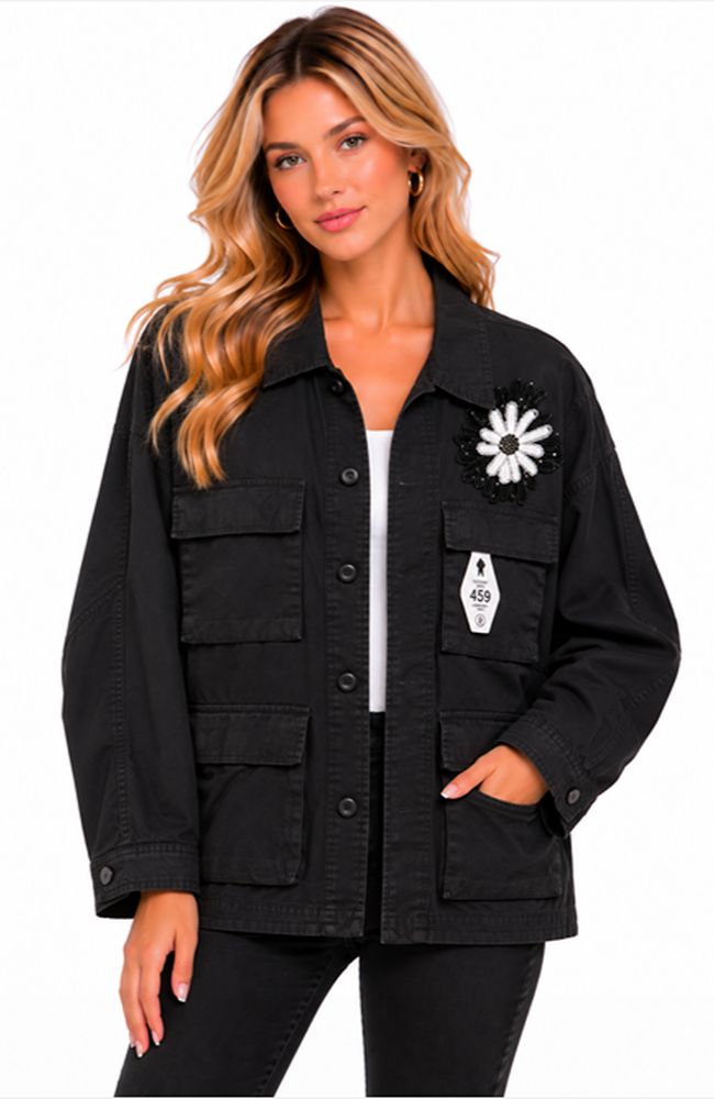 Long Black B+W Jacket