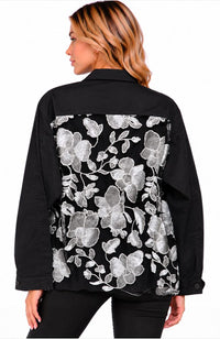 Long Black Silver Pop Jacket