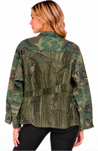 Long Camo Wrinkle Jacket