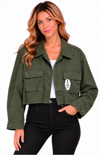 Crop Green Prism Jacket