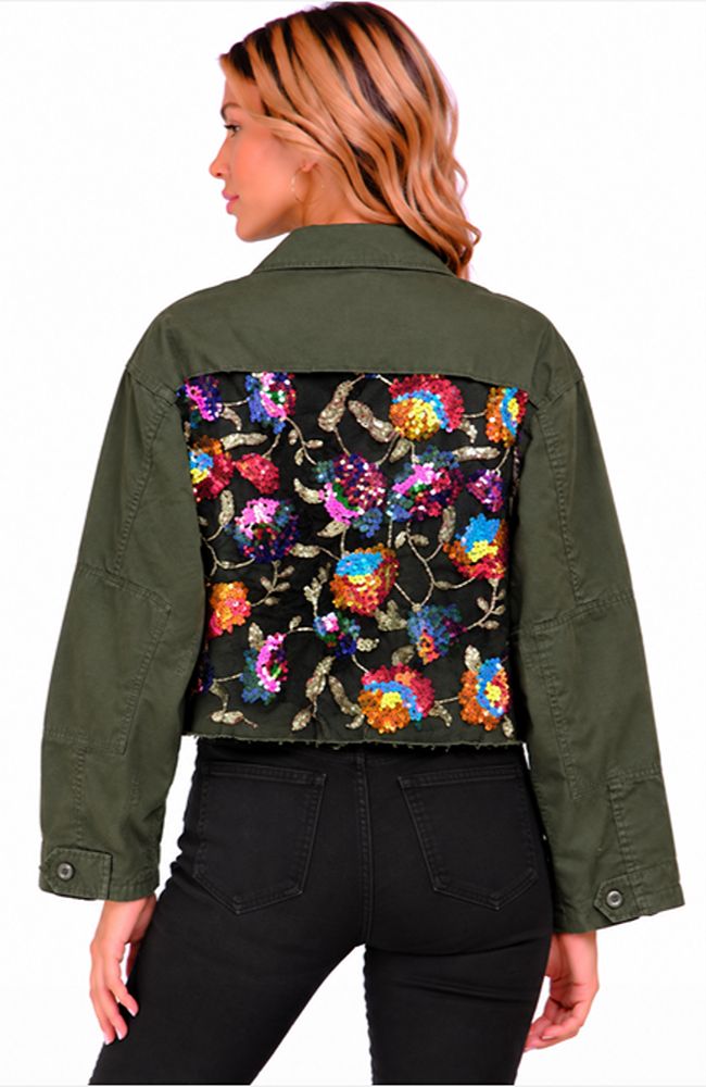 Crop Green Prism Jacket