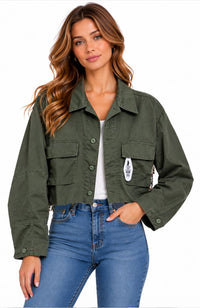 Green Jacket Sequin Mesh Back