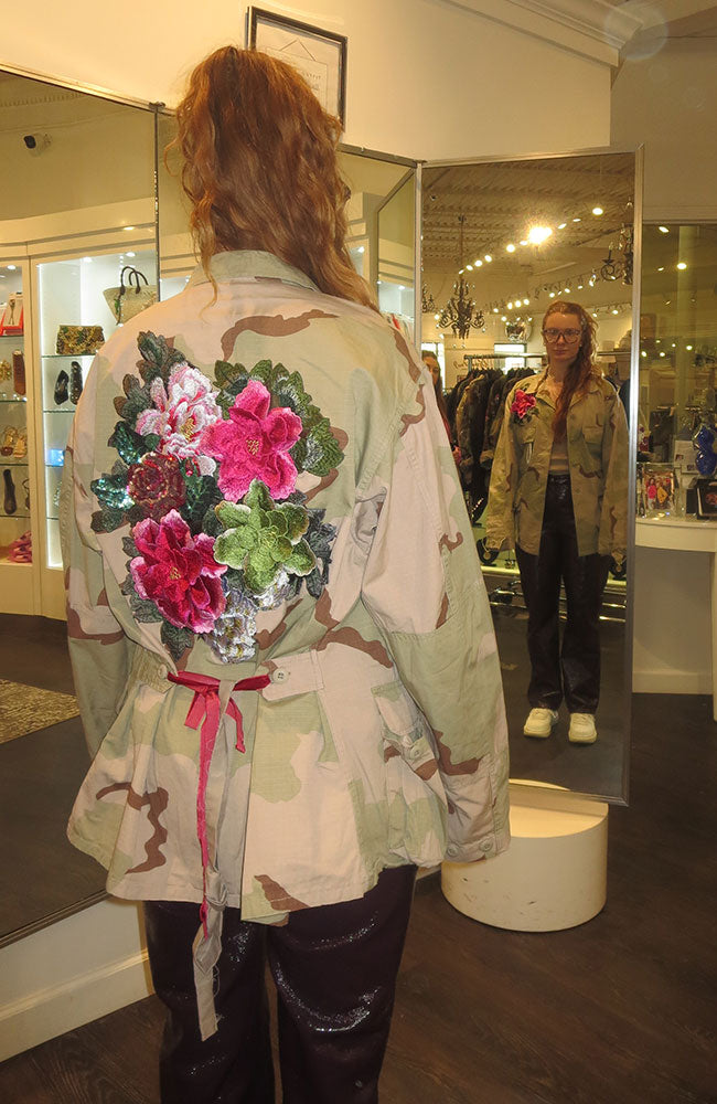 Khaki Applique Reg Belted