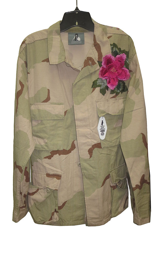 Khaki Applique Reg Belted
