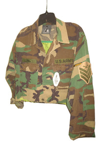 Kiwi on Green Camo Crop