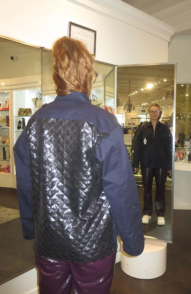 Blue Sequin on Blue Jacket Reg