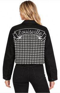 Crop Black Lou Herringbone Jacket