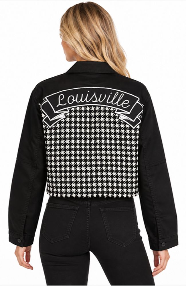 Crop Black Lou Herringbone Jacket