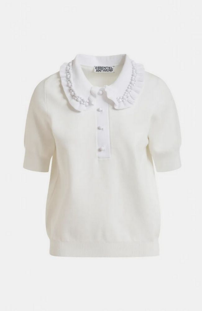 Jewelry Embroidered Knit Polo