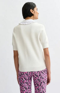 Jewelry Embroidered Knit Polo