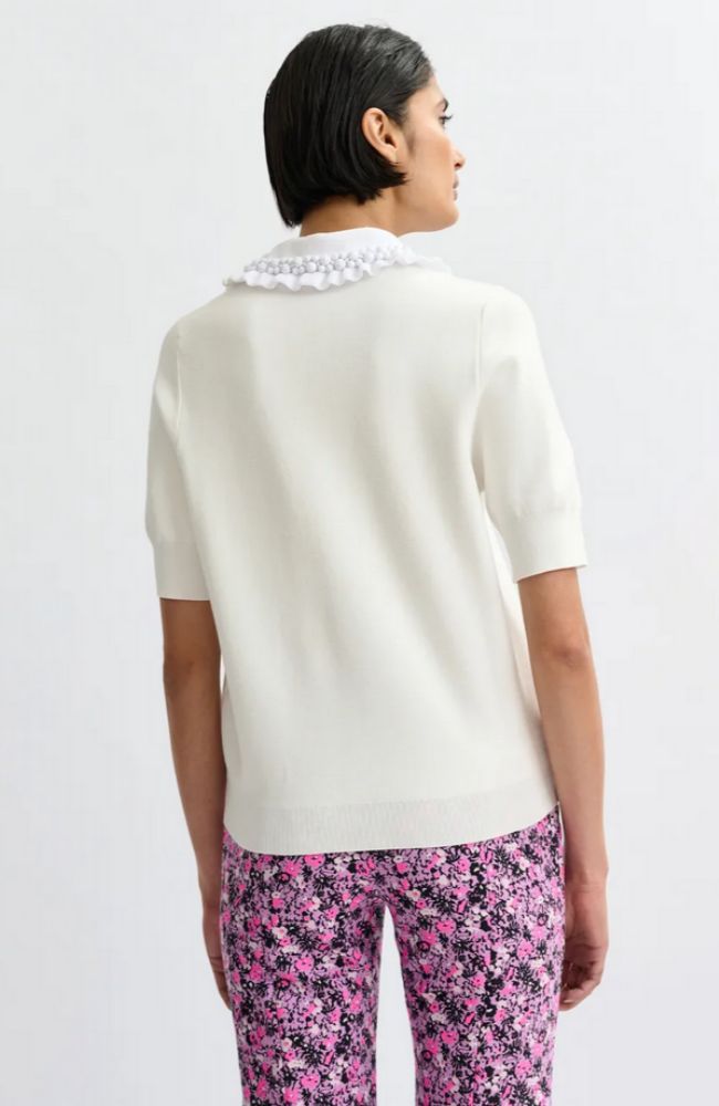 Jewelry Embroidered Knit Polo