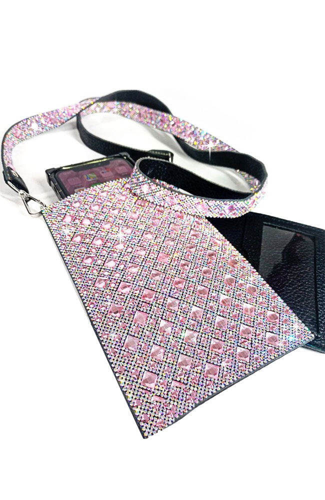 Royal Ice Cell Phone Purse Flamingo Pink Diamond