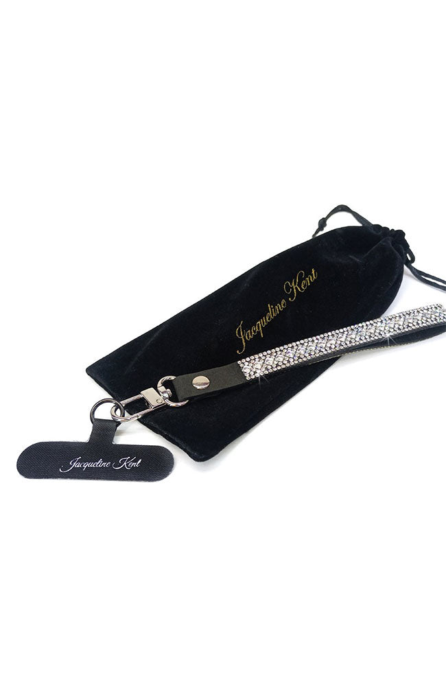 Phone Wrist Lanyard White Diamond