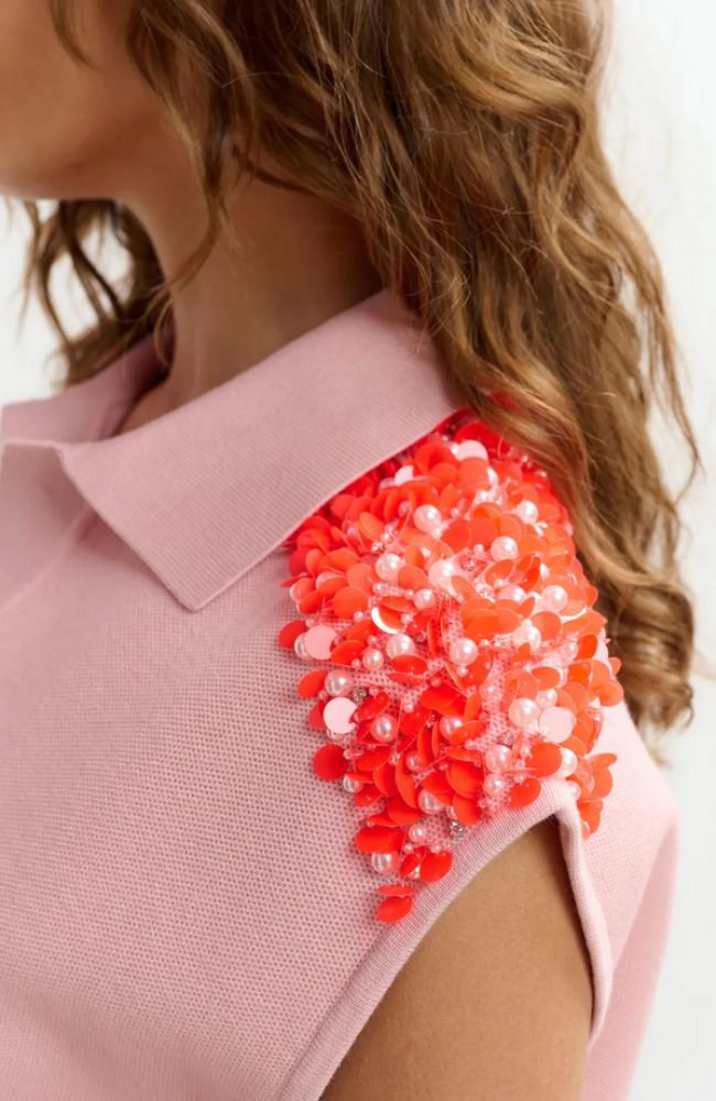 Joline Embroidered Knit Polo