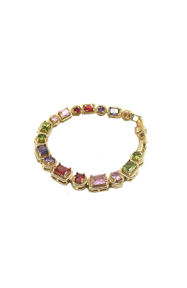 Gold Multi Stone Bracelet