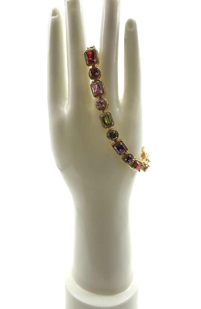 Gold Multi Stone Bracelet