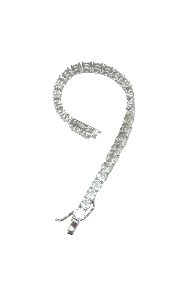 CZ Rhodium Tennis Bracelet