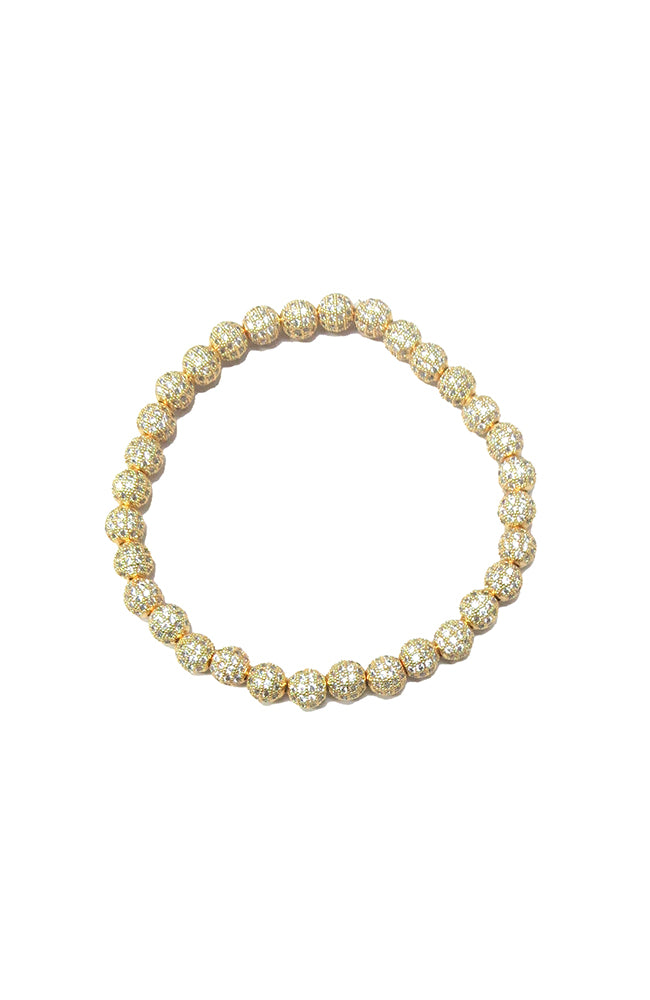 CZ Ball Bracelet Gold