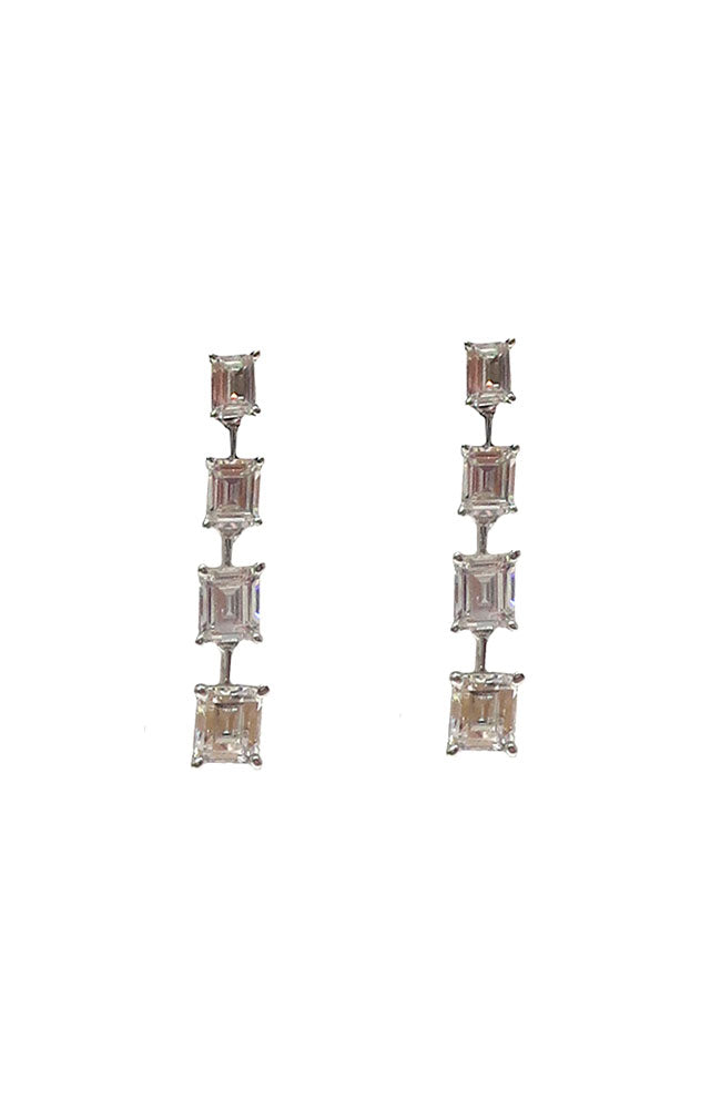 Sterling Silver CZ Drop Earring