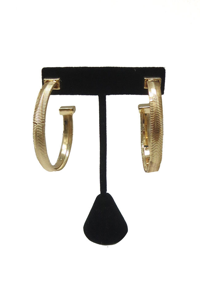 18k Gold Plate 2 inch Cobra Hoop