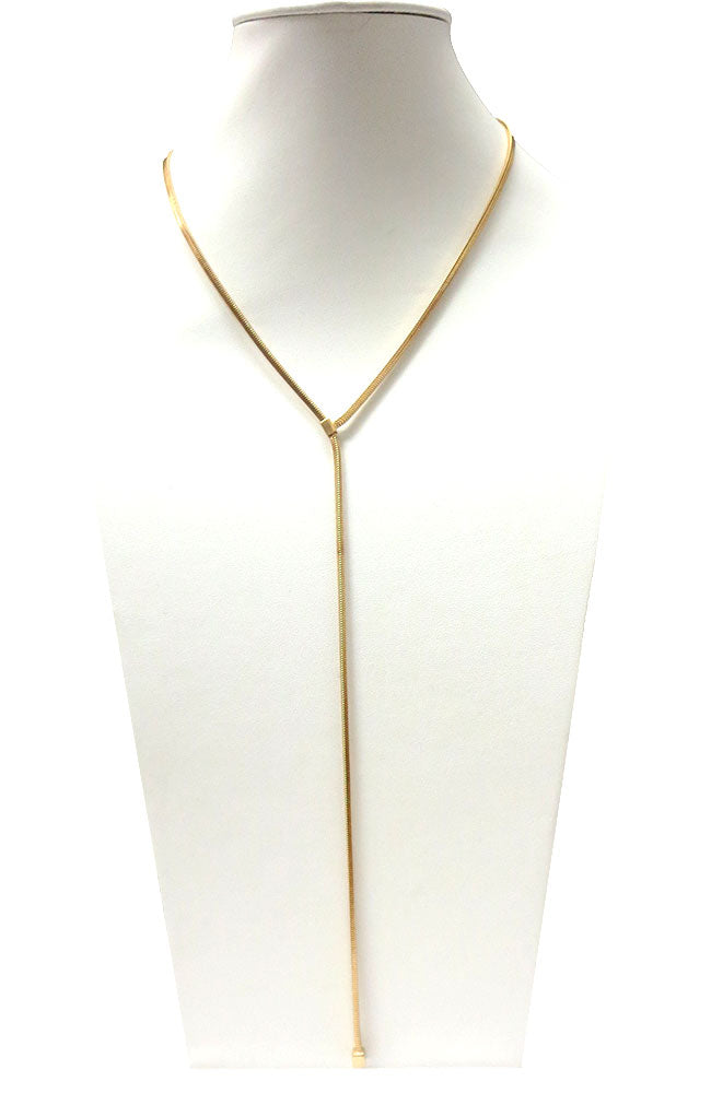 Gold Y Necklace