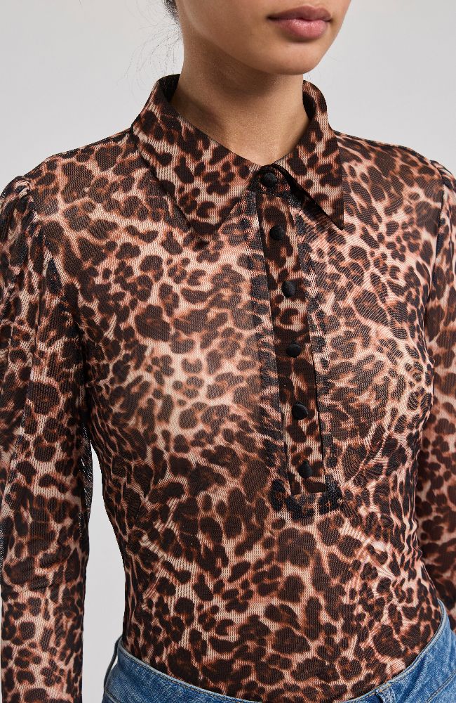 Dominique Leo Mesh Top