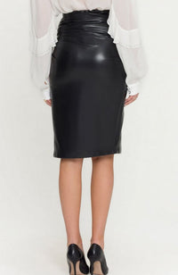 Regina Studded Vegan Leather Skirt