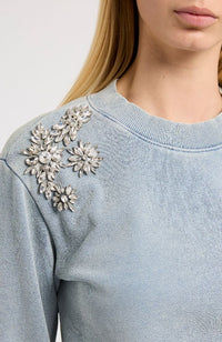 Julie Crystal Patch Sweatshirt