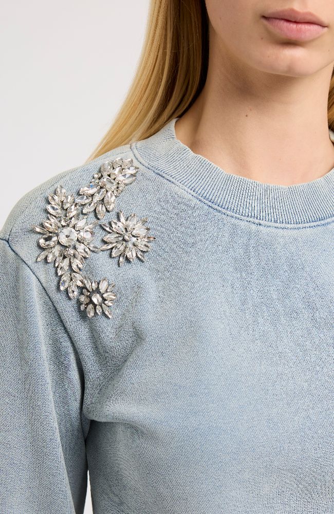 Julie Crystal Patch Sweatshirt
