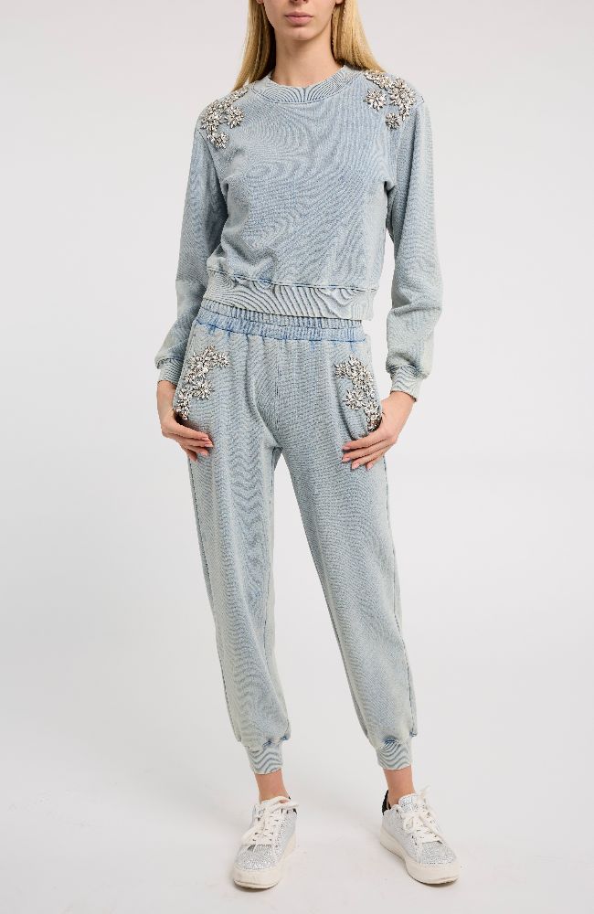 Julie Crystal Patch Sweatshirt