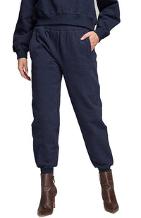 Ruel Crystal Sweatpant in Navy